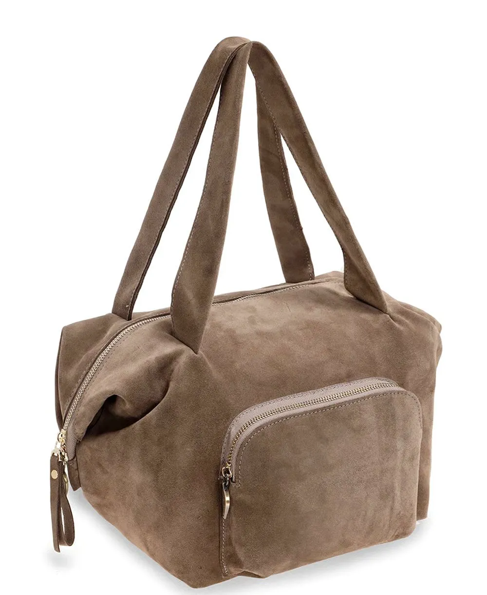 תיק ערבה לנשים בעיצוב נטע שדה מזמש אפור איכותי