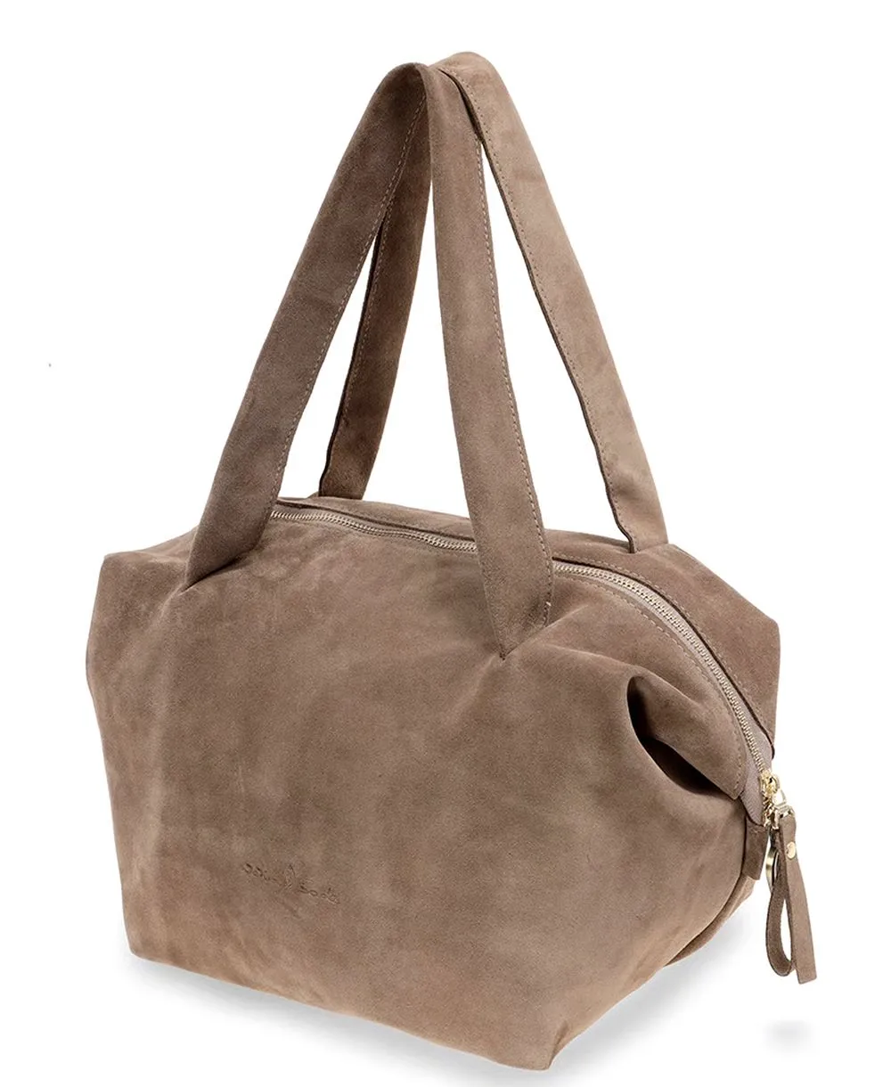 תיק לנשים ערבה זמש אפור | נטע שדה – תמונה 3