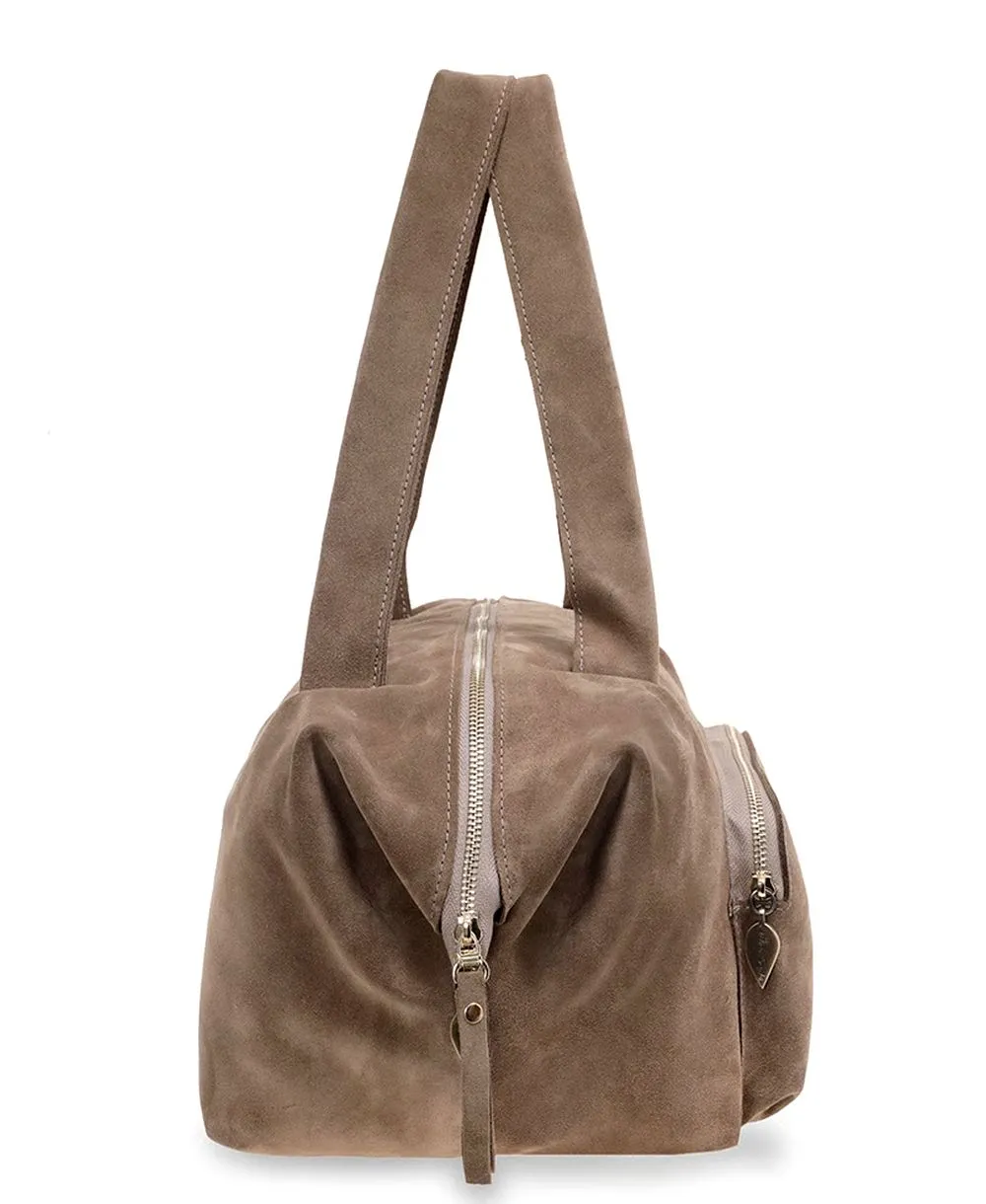 תיק לנשים ערבה זמש אפור | נטע שדה – תמונה 2