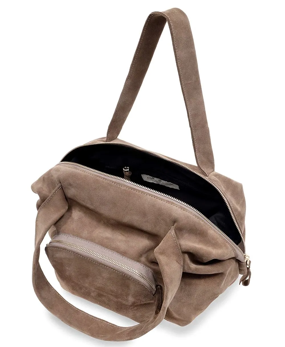 תיק לנשים ערבה זמש אפור | נטע שדה – תמונה 4