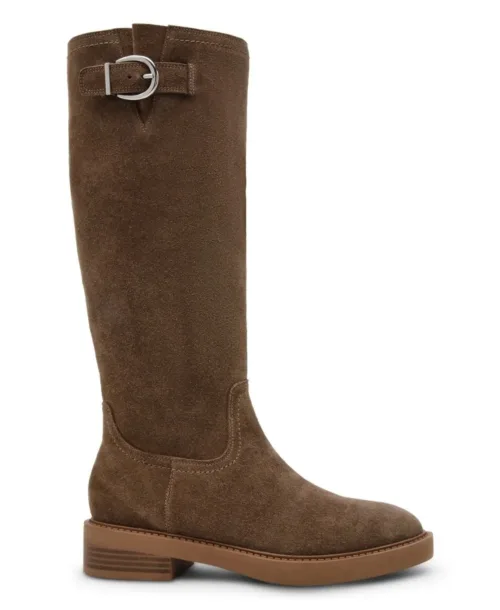 מגפי זמש גבוהים לנשים בצבע טאופ Steve Madden La Rue