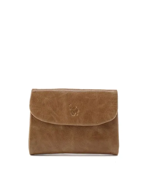 ארנק מעור לנשים עמנואל אליאון שברו ביגה חום אפור