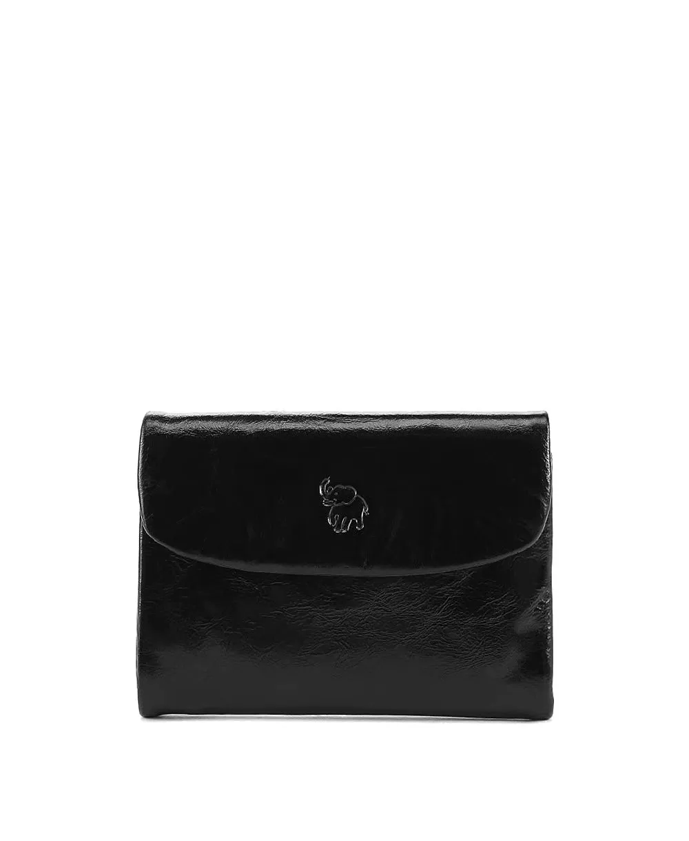 ארנק מעור לנשים עמנואל אליאון שברו שחור