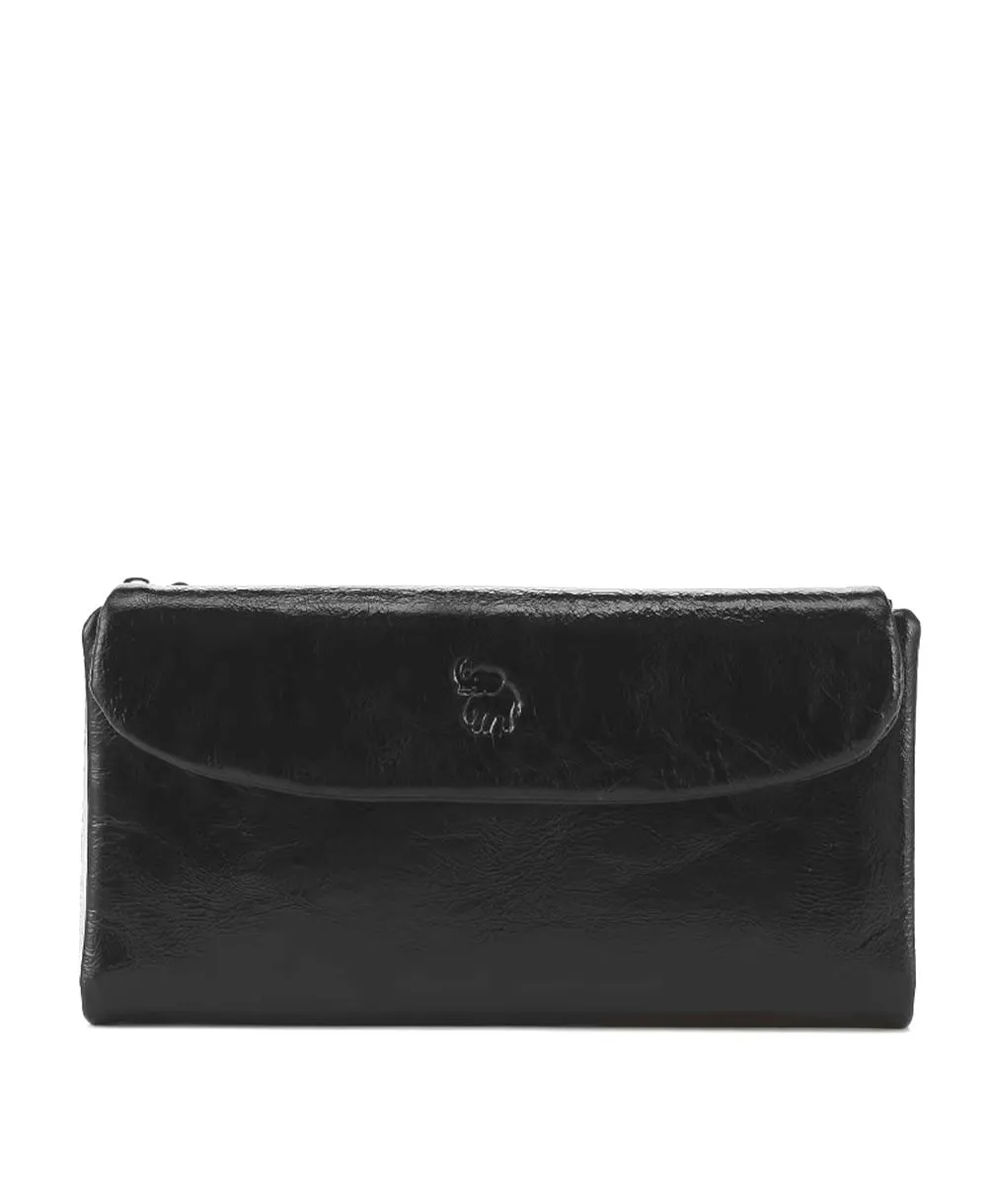 ארנק עור גדול לנשים אליאנה שחור שברו-ארנקי עמנואל