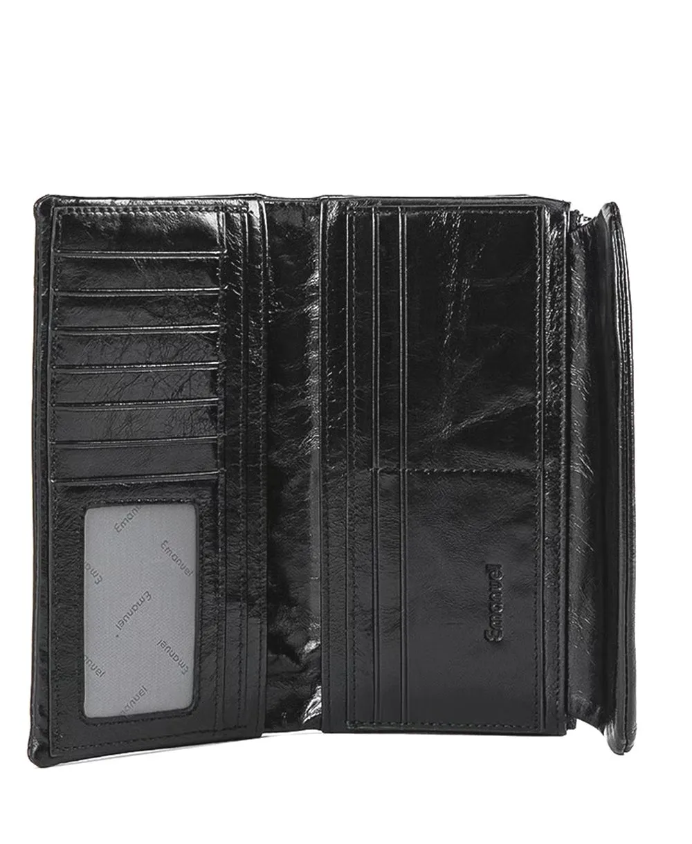 ארנק גדול לנשים אליאנה שחור | עמנואל – תמונה 2