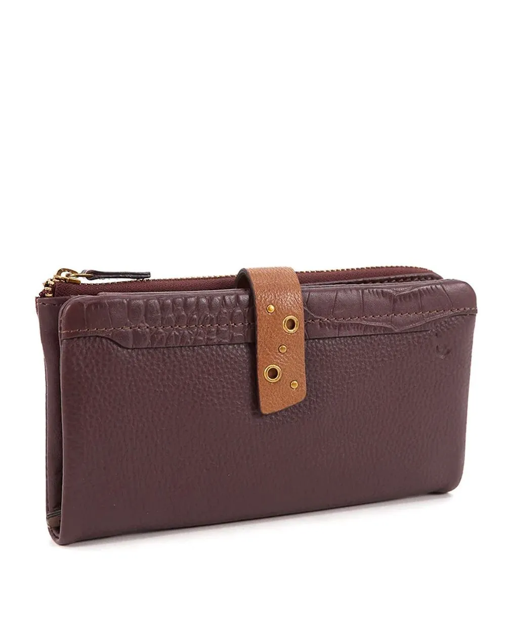 ארנק עור גדול לנשים עדיה בורגנדי | Abbacino – תמונה 3