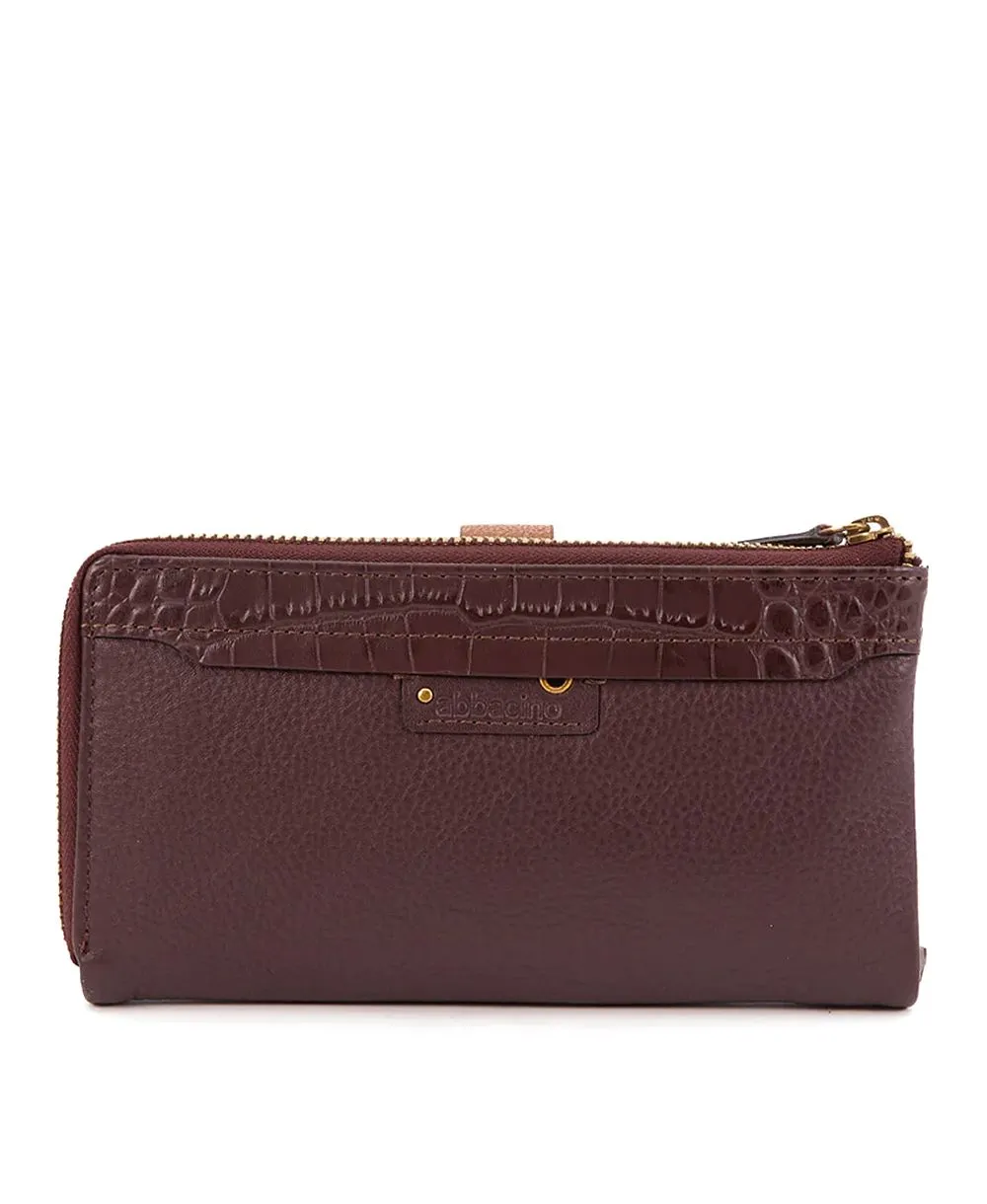 ארנק עור גדול לנשים עדיה בורגנדי | Abbacino – תמונה 4