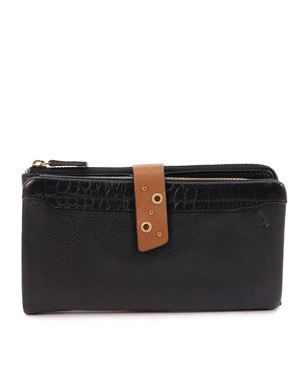 ארנק עור גדול לנשים עדיה שחור Abbacino