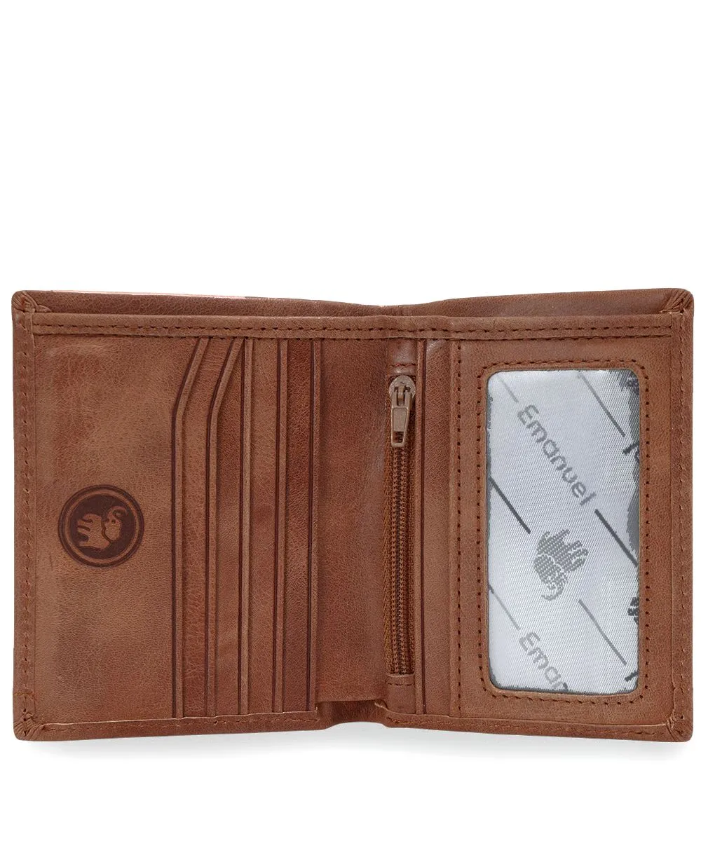 ארנק עור קטן לגבר בילי מגנט חום | עמנואל – תמונה 2