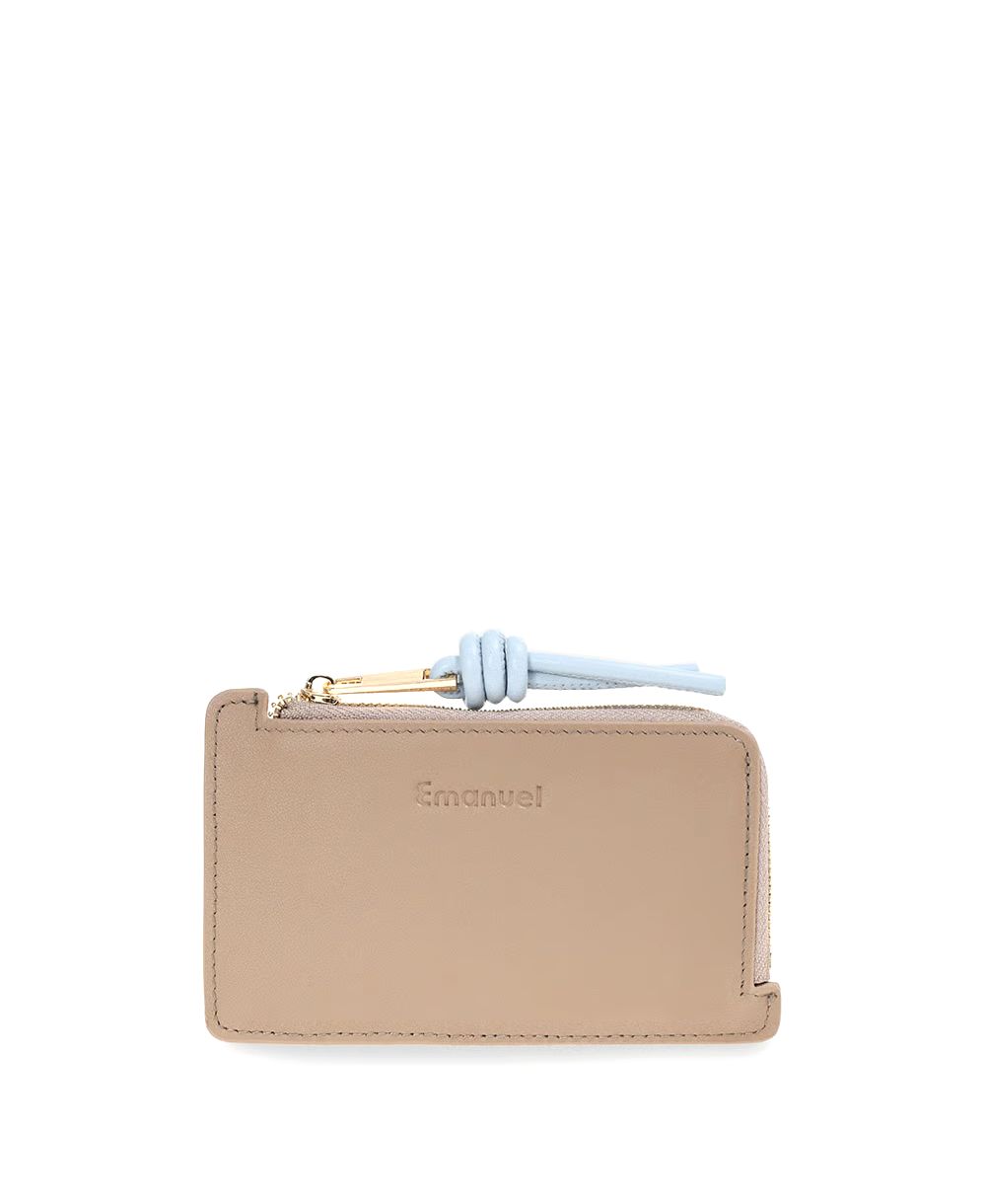 ארנק עור קטן לכרטיסים אפור ארנקי עמנואל (1)