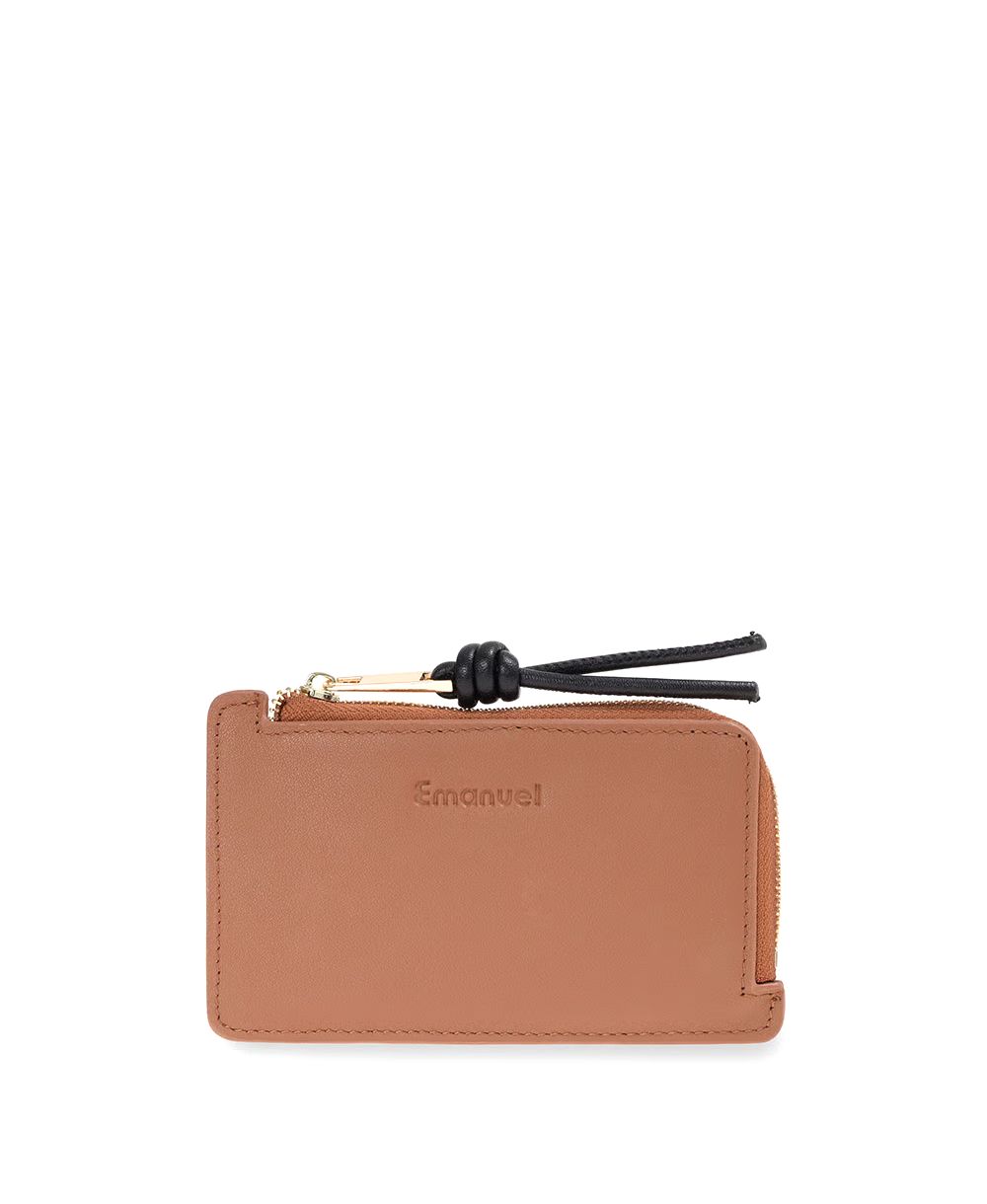 ארנק עור קטן לכרטיסים חום ארנקי עמנואל (1)