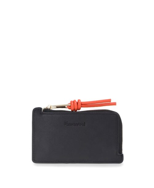 ארנק עור קטן לכרטיסים שחור ארנקי עמנואל