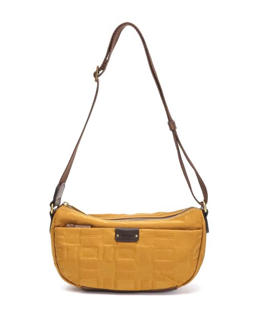 תיק אלכסוני קטן לנשים טקסטורה אמבר מעוצב Abbacino (1)