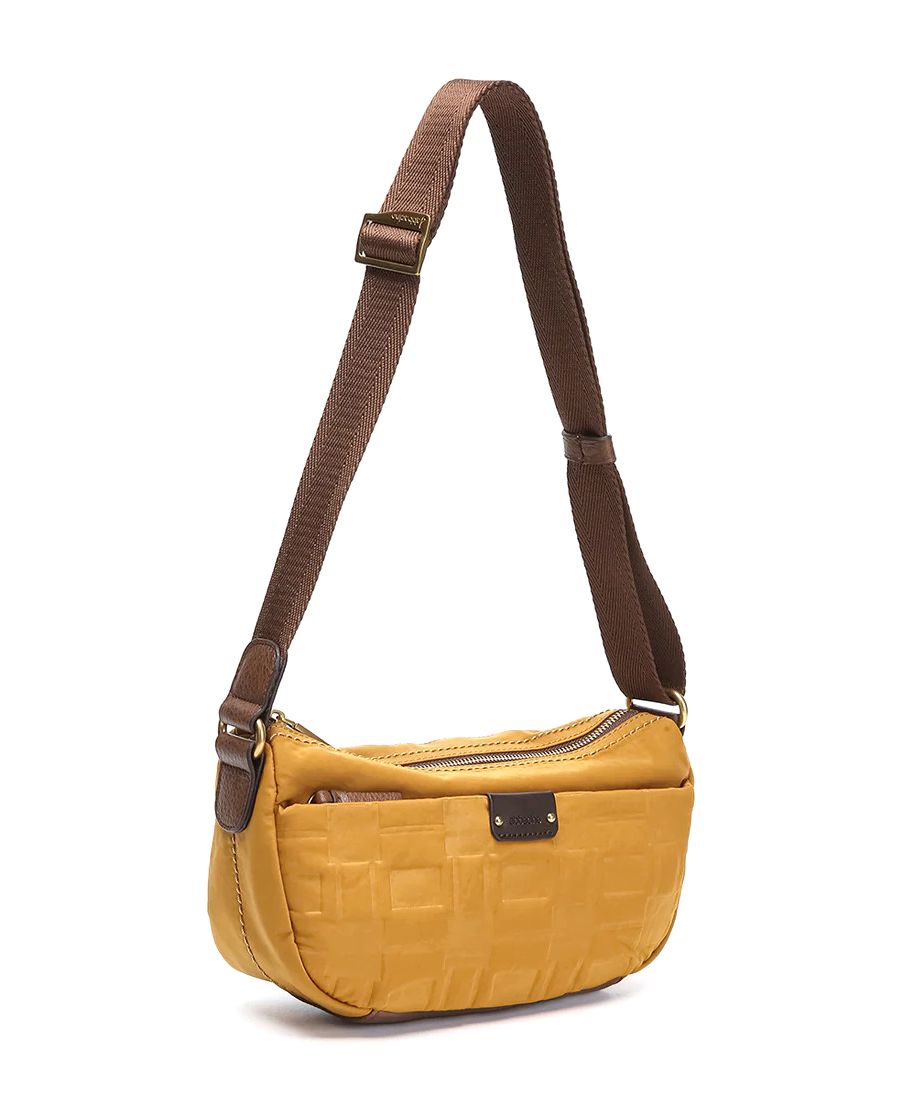 תיק אלכסוני קטן טקסטורה אמבר מעוצב | Abbacino – תמונה 2