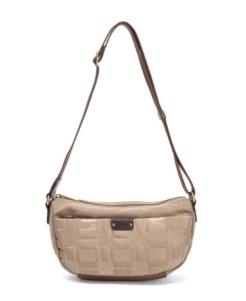 תיק אלכסוני קטן לנשים טקסטורה קאמל מעוצב Abbacino (1)