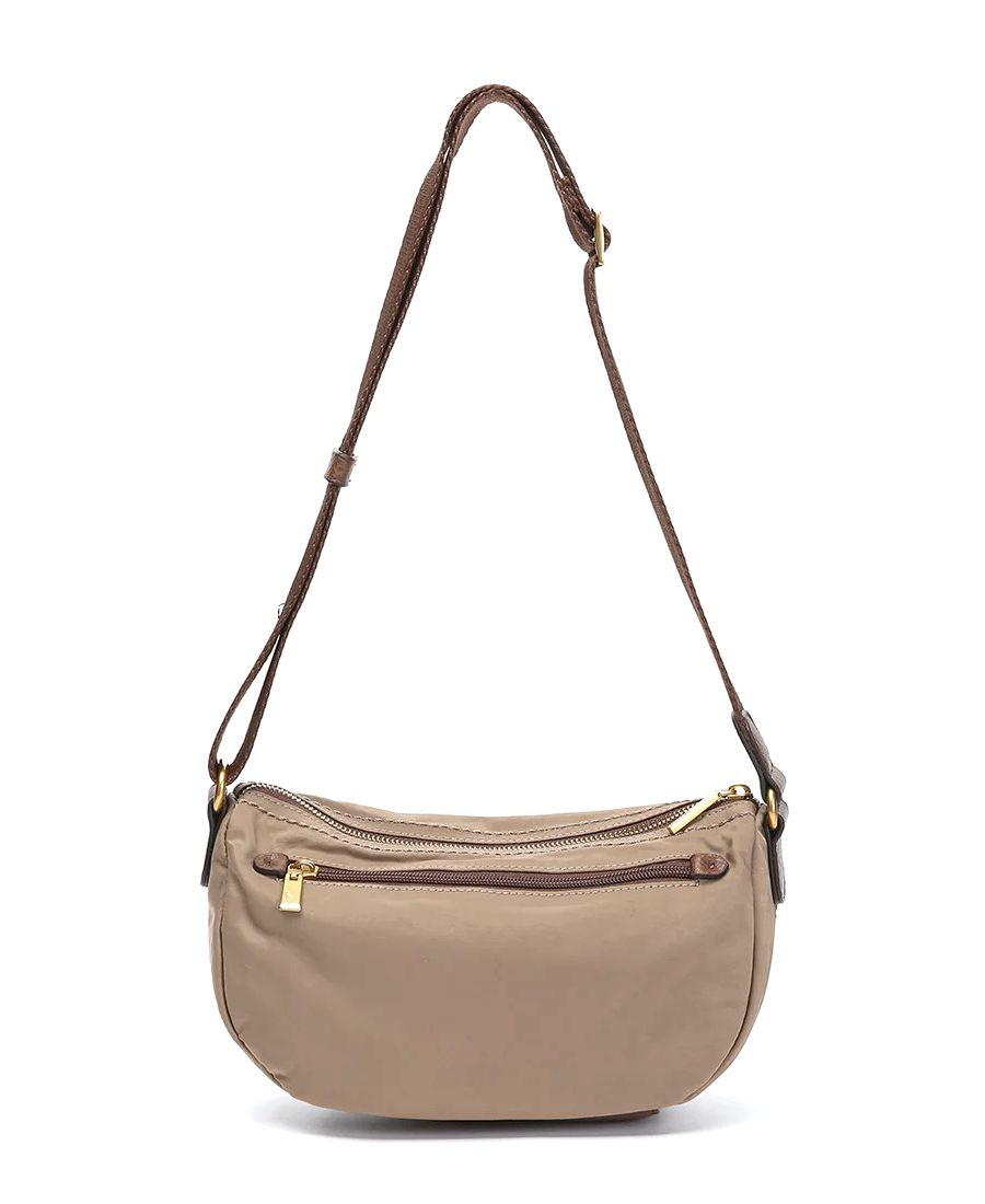 תיק אלכסוני קטן טקסטורה קאמל מעוצב | Abbacino – תמונה 3