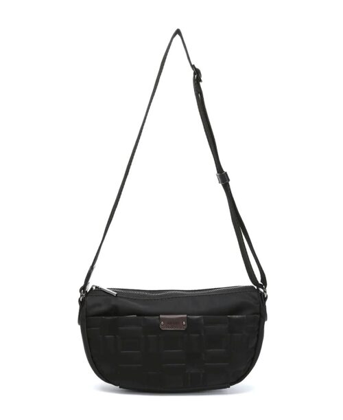 תיק אלכסוני קטן לנשים טקסטורה שחור מעוצב Abbacino (1)