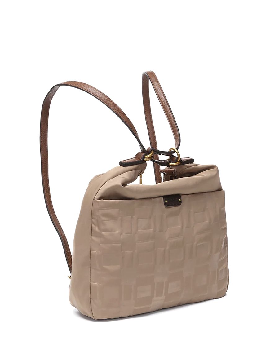 תיק גב/צד לנשים טקסטורה קאמל מעוצב | Abbacino – תמונה 2