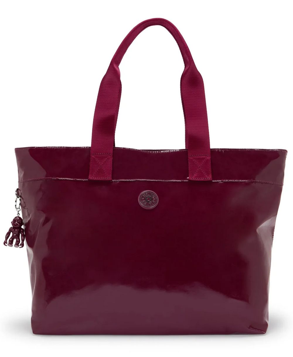 תיק למחשב נייד לנשים קיפלינג קוליסה אפ בורדו יין מבריק (1)