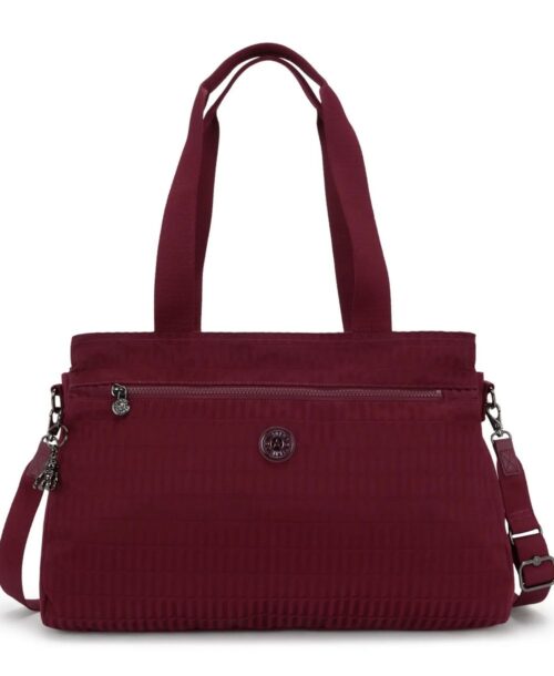 תיק למחשב נייד קיפלינג אליסיה עבודה בורדו קוביות