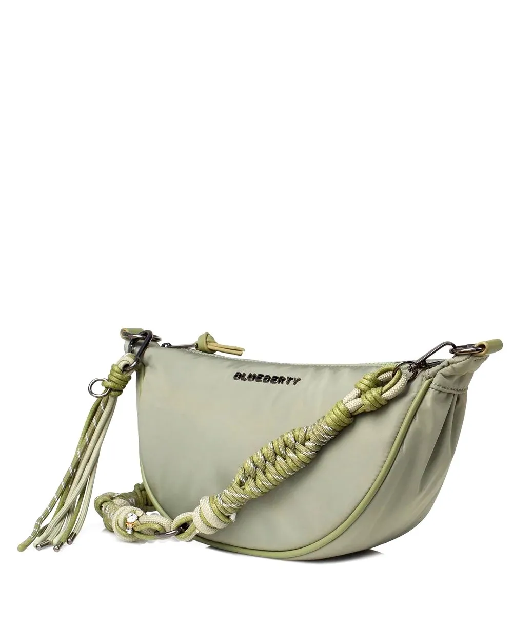 תיק צד אלכסוני ירוק רצועת מקרמה | BLUEBERTY – תמונה 2