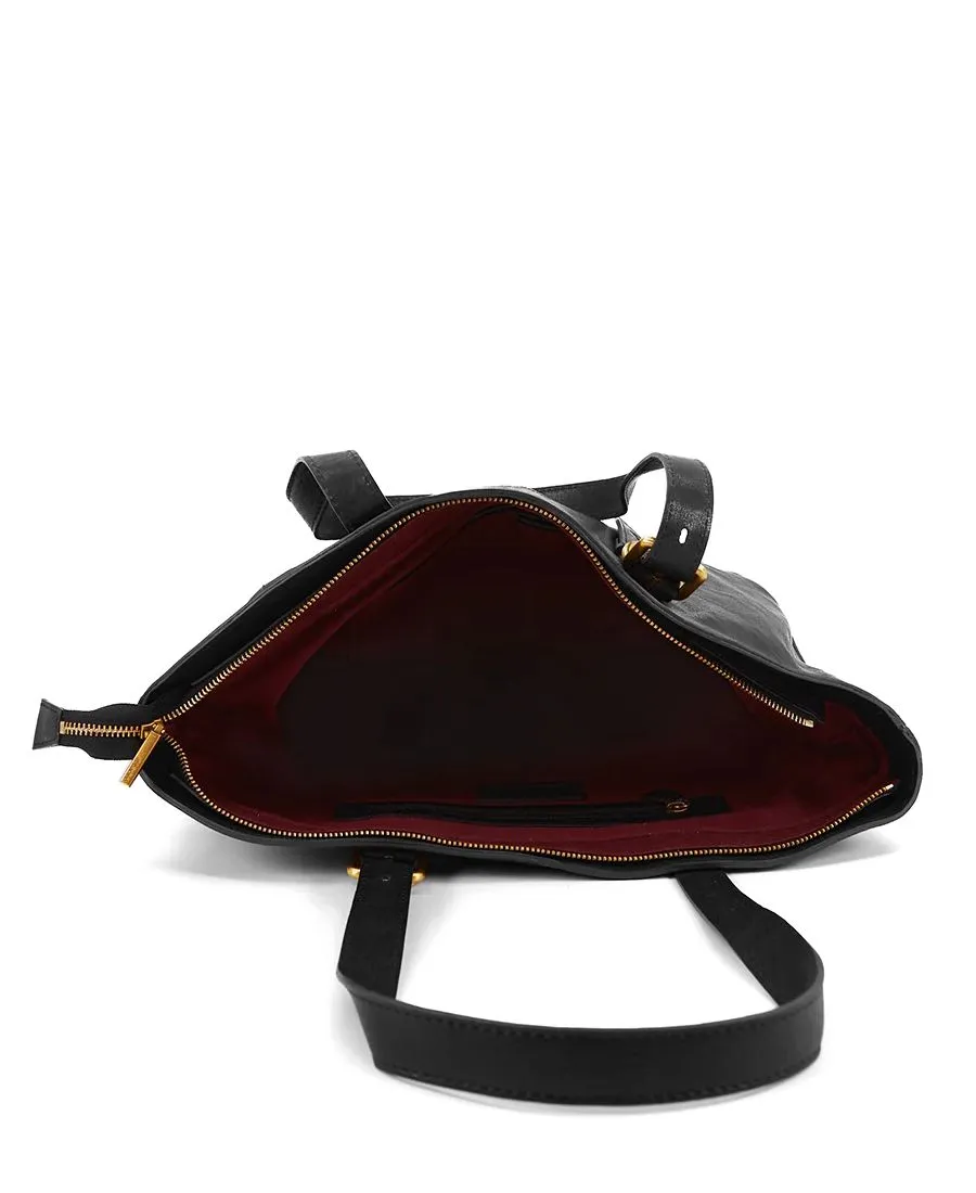 תיק צד מעור לנשים שופר שחור | Abbacino – תמונה 4