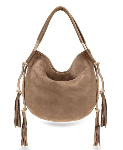 תיק צד מעור זמש לנשים מעצבת נטע שדה דגם מנטרה בגוון אפור (1)