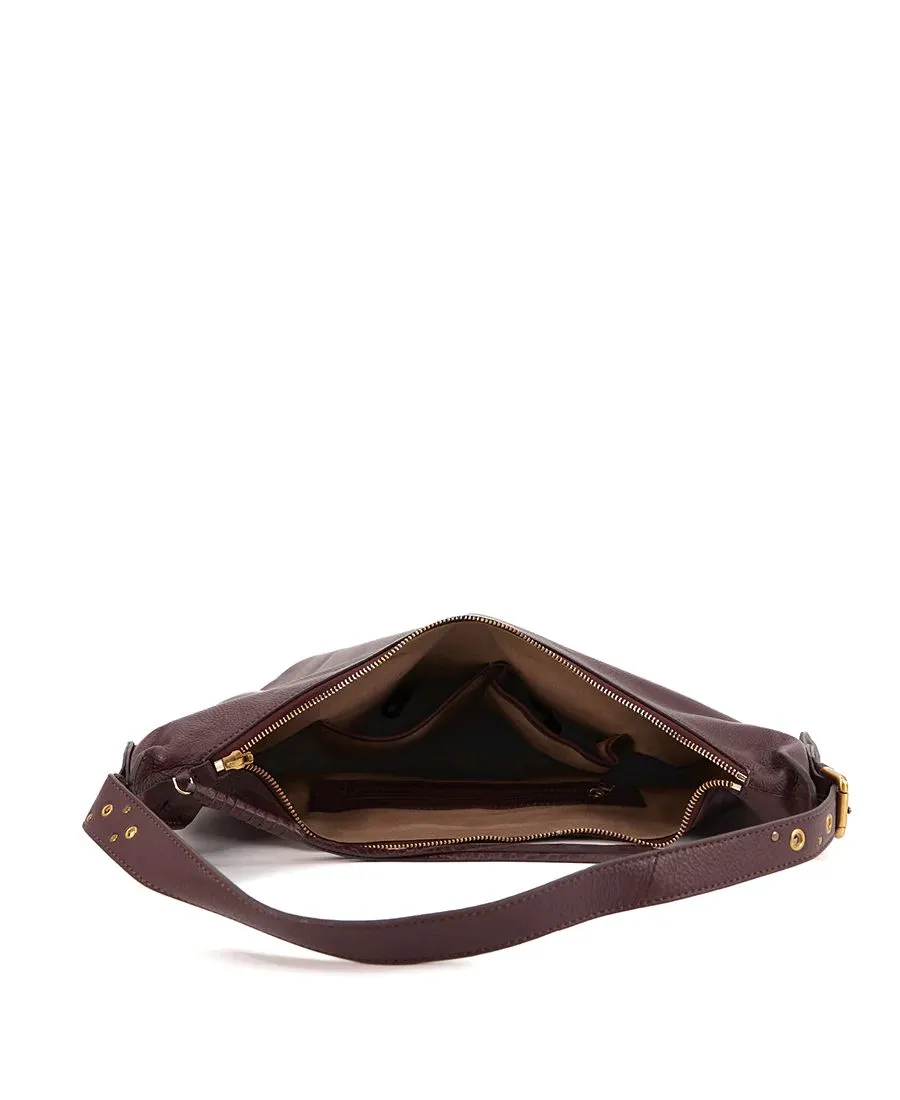 תיק צד מעור לנשים ריטה בורגנדי | Abbacino – תמונה 5