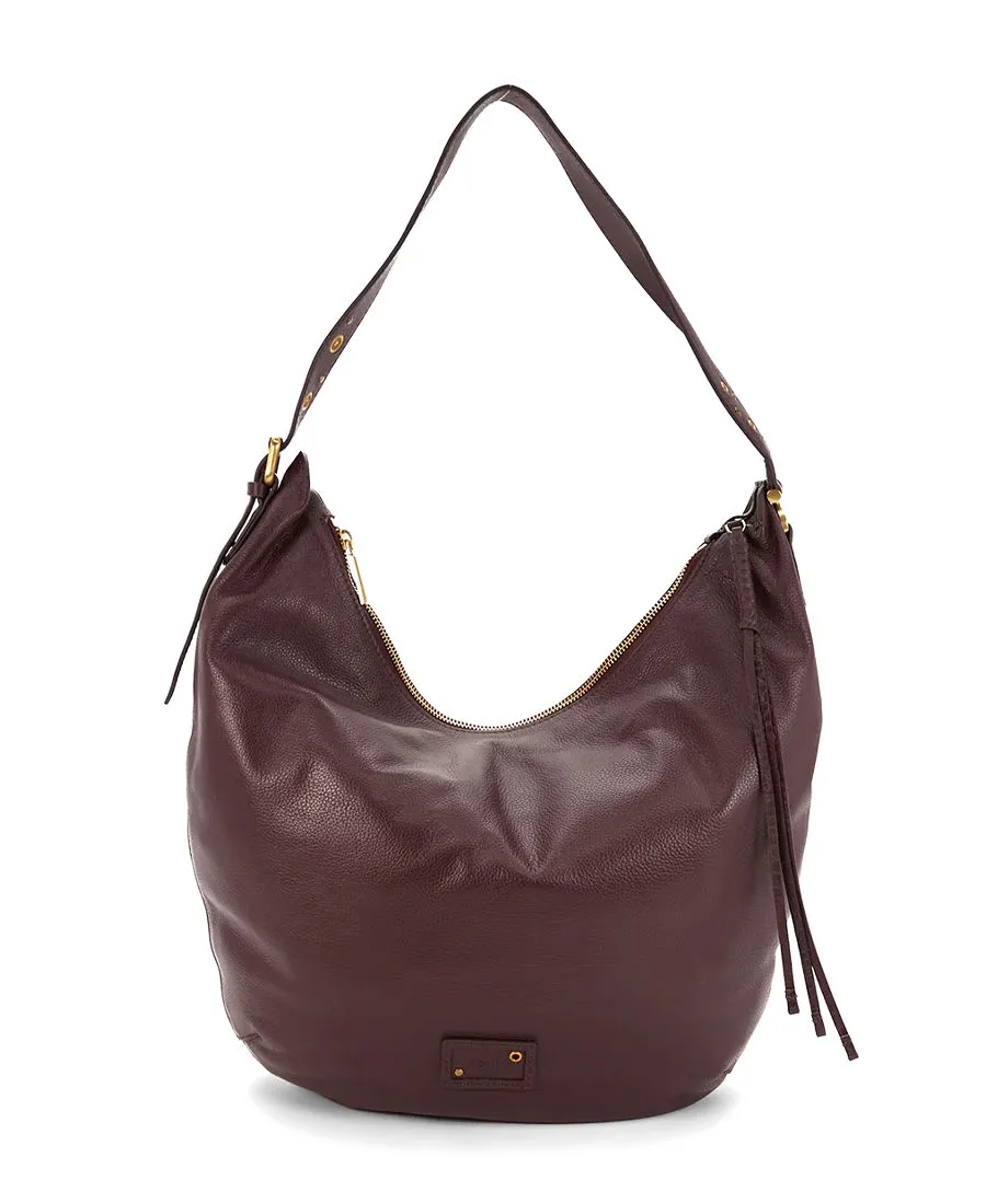 תיק צד מעור לנשים ריטה בורגנדי Abbacino