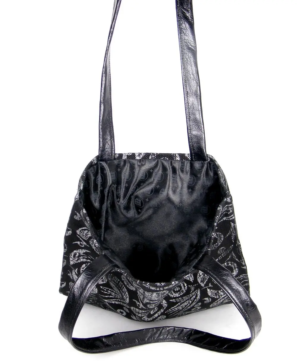 תיק צד לנשים קלאקאר שחור כסף | ONE ONE FIVE – תמונה 5