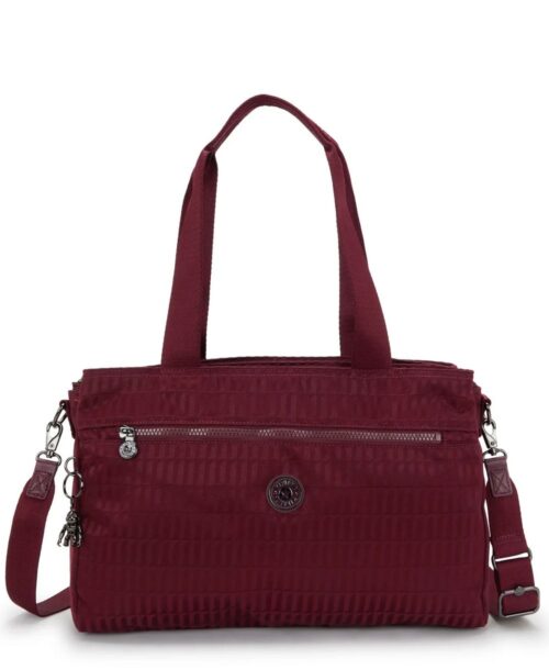 תיק למחשב נייד לנשים קיפלינג אליסיה S עבודה בורדו קוביות (1)