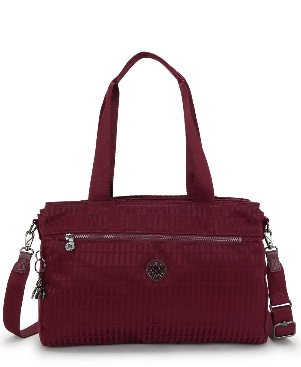 תיק למחשב נייד לנשים קיפלינג אליסיה S עבודה בורדו קוביות (1)