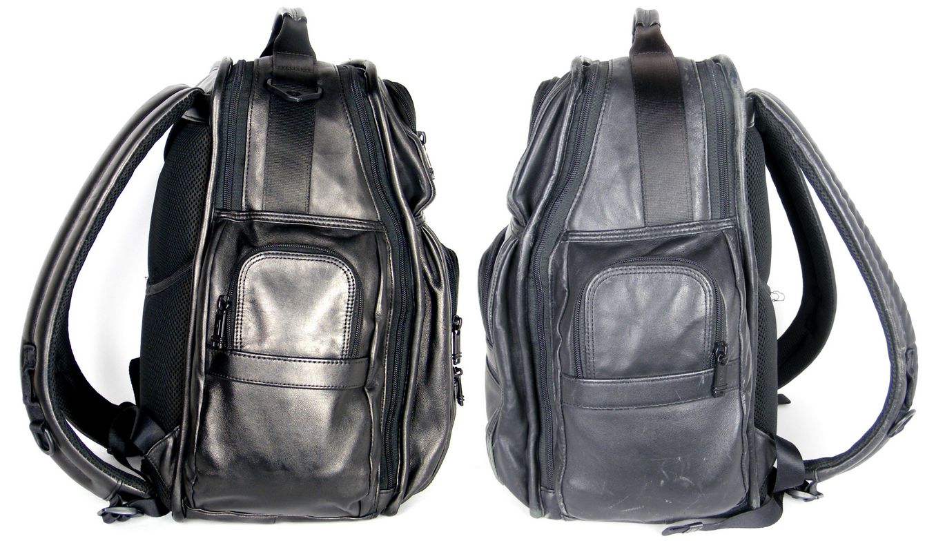 TUMI Side Panel Restoration - Before & After