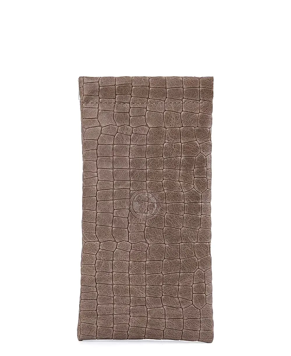 נרתיק למשקפיים מעור נאפה קרוקו טאופ (1)