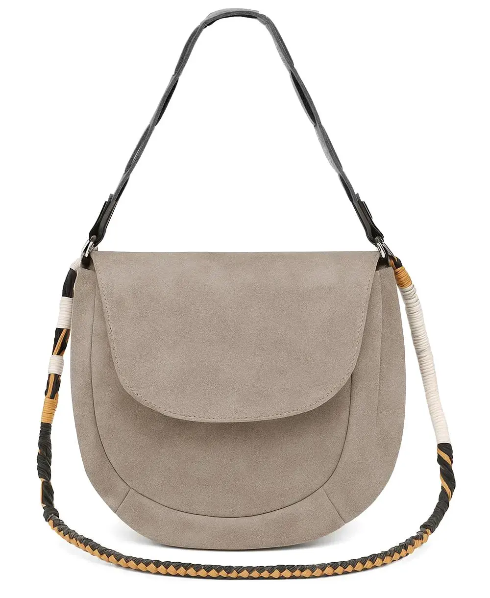 תיק צד לנשים ראג'ה זמש חום אפרפר בהיר מעצבת נטע שדה neta sade