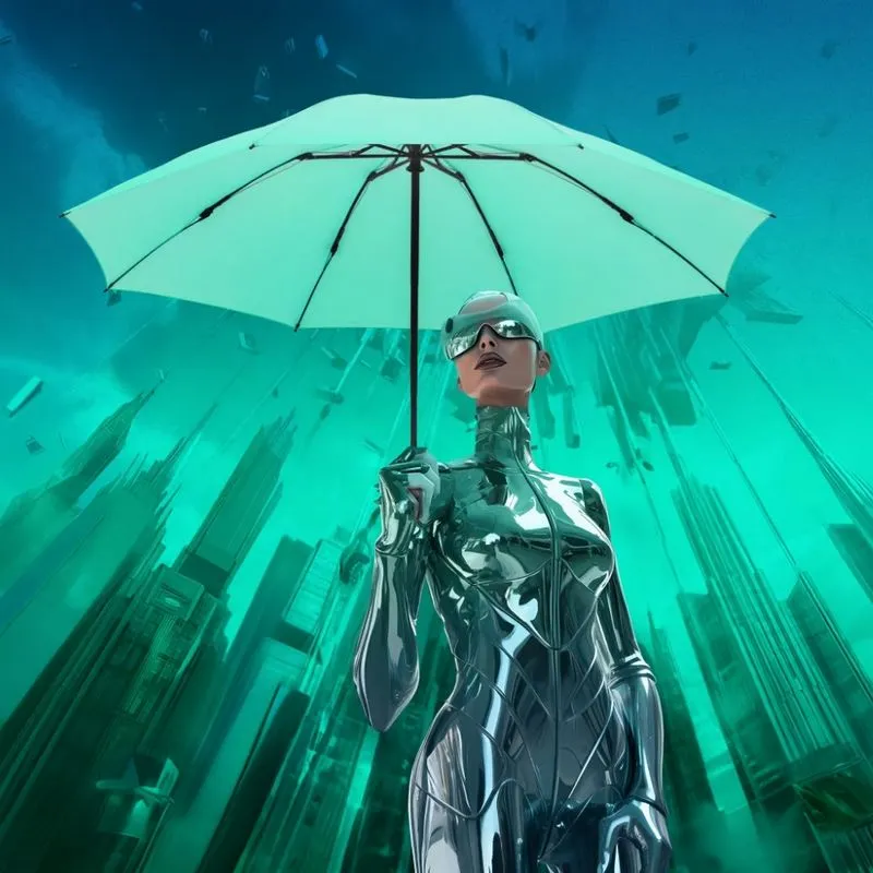 מטריית Knirps Re³ עם פתיחה הפוכה, מטרייה מתקפלת עמידה לרוח עם עיצוב עתידני והגנה מלאה מפני גשם