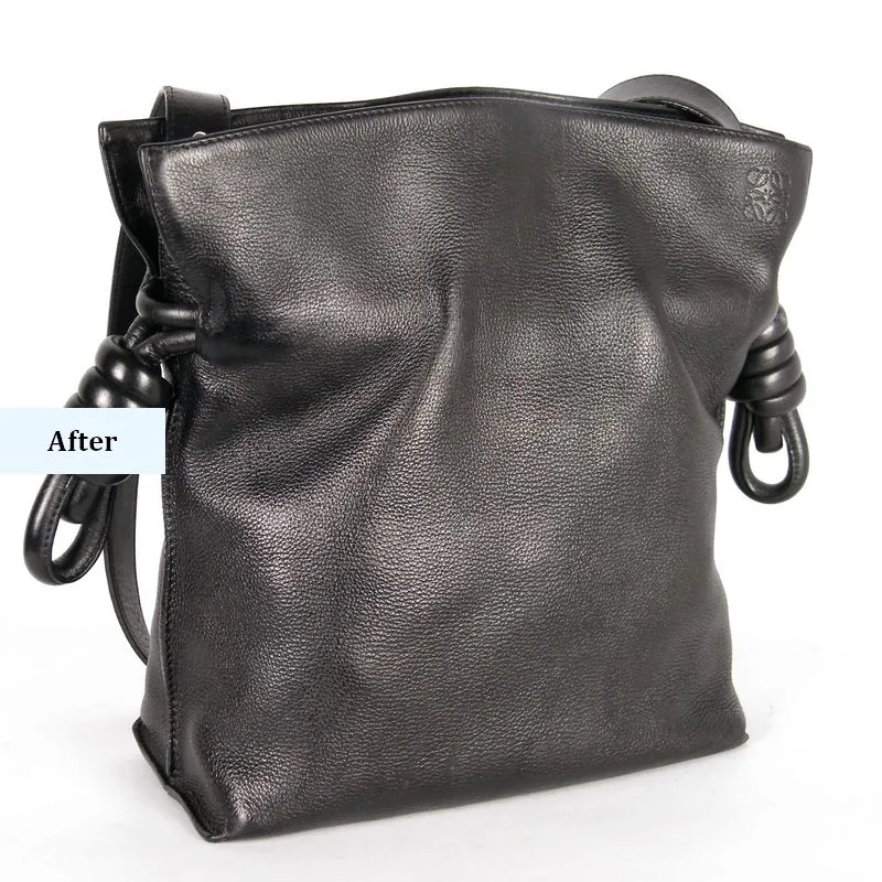 התוצאה הסופית לאחר תיקון חידוש וצביעה לתיק LOEWE (2) התוצאה הסופית לאחר תיקון חידוש וצביעה לתיק LOEWE תמונת צד