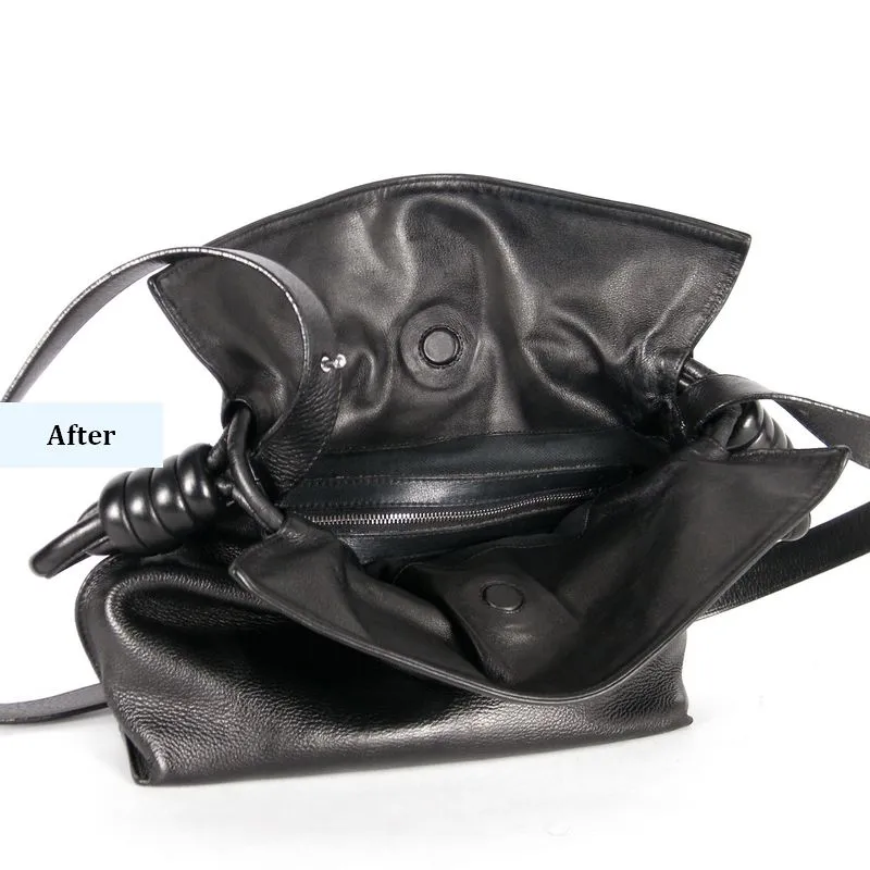 התוצאה הסופית לאחר תיקון חידוש וצביעה לתיק LOEWE (5) התוצאה הסופית לאחר תיקון חידוש וצביעה לתיק LOEWE מבט למגנטים