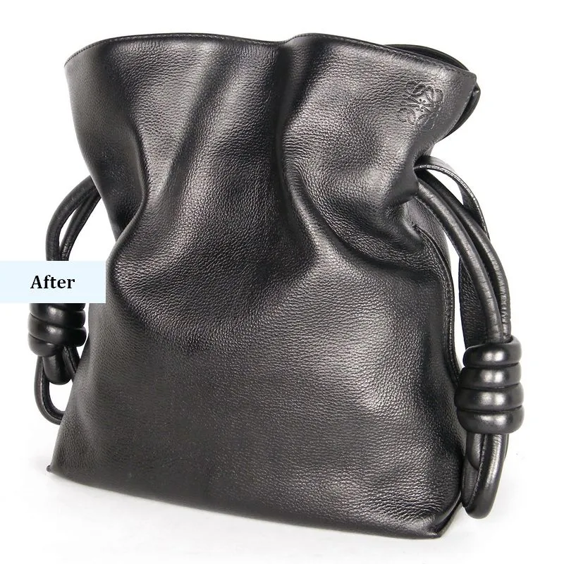 התוצאה הסופית לאחר תיקון חידוש וצביעה לתיק LOEWE (8) התוצאה הסופית לאחר תיקון חידוש וצביעה לתיק LOEWE מבט צד ימים