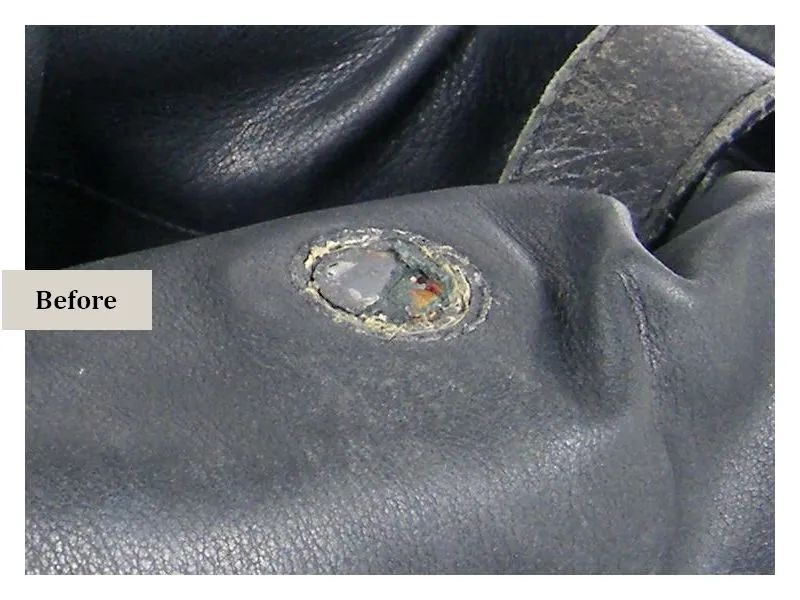 מיקום מגנט פגוע בתיק LOEWE לפני תיקון שחזור והרכבה מחדש מיקום מגנט פגוע בתיק LOEWE לפני תיקון שחזור והרכבה מחדש