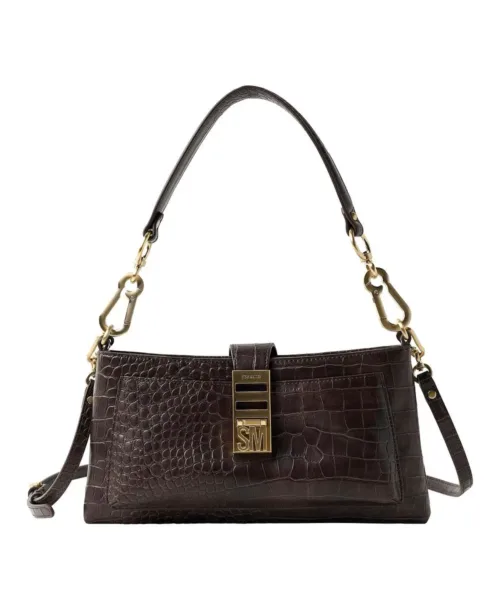 תיק מעטפה קלאץ' אלכסוני לנשים BLOULI חום זהב מבית סטיב מאדן (1)