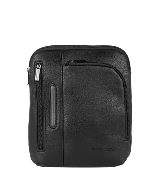 תיק צד לגבר פייר קארדן דגם ליין בשחור