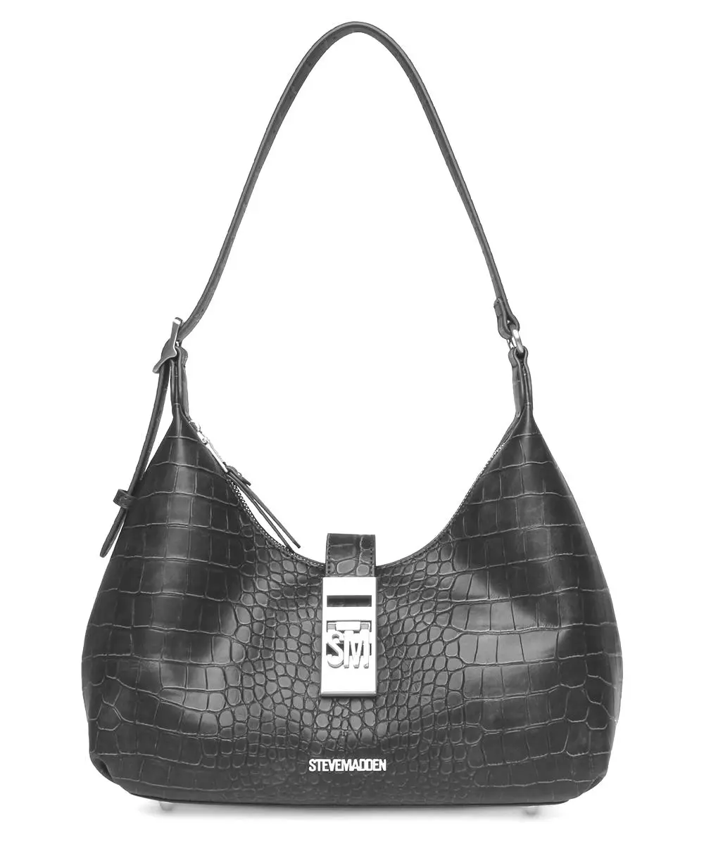 תיק צד לנשים Bovie-a בשחור אפרפר מעצב סטיב מאדן (1)