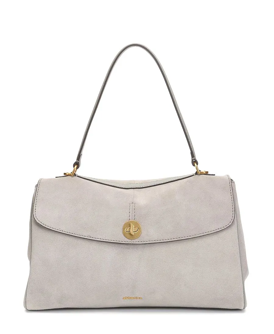 תיק צד לנשים מעור זמש אפור מהמם חברת Abbacino