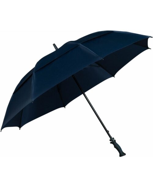 מטרייה חזקה וגדולה Impliva חופה כפולה קוטר 130 ס"מ צבע כחול נייבי