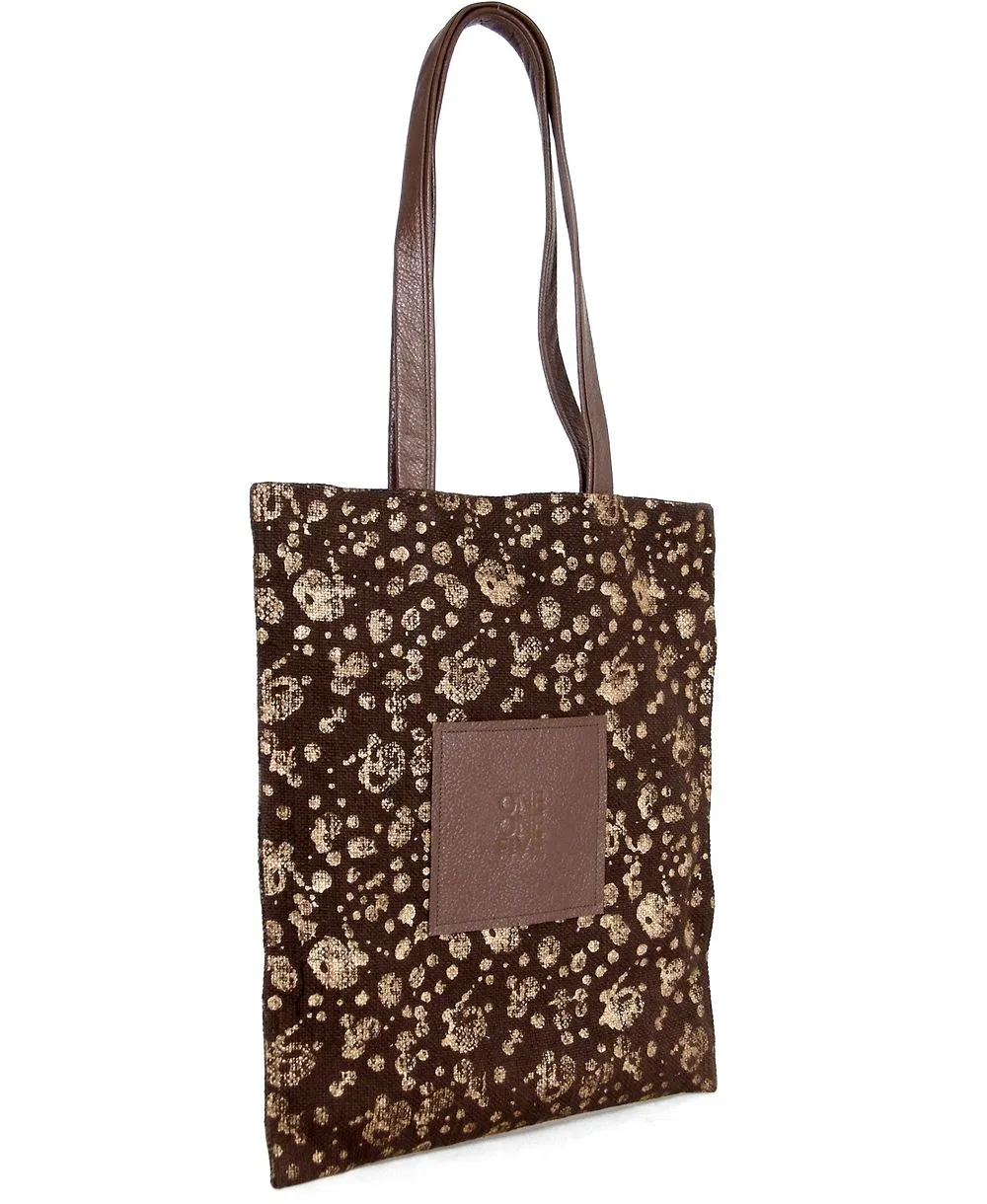 תיק צד לנשים חום אדמה מנוקד | ONE ONE FIVE – תמונה 3