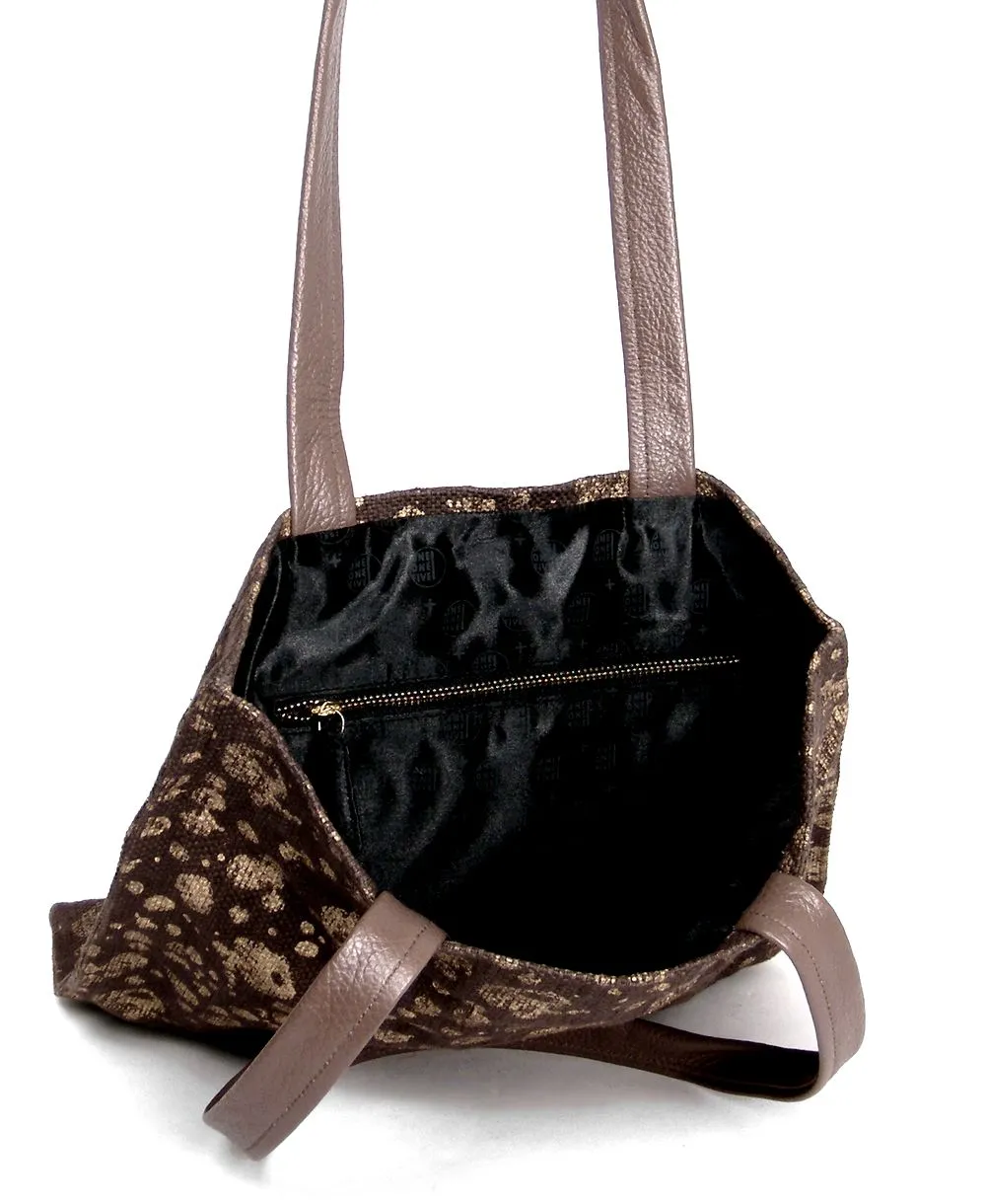 תיק צד לנשים חום אדמה מנוקד | ONE ONE FIVE – תמונה 6