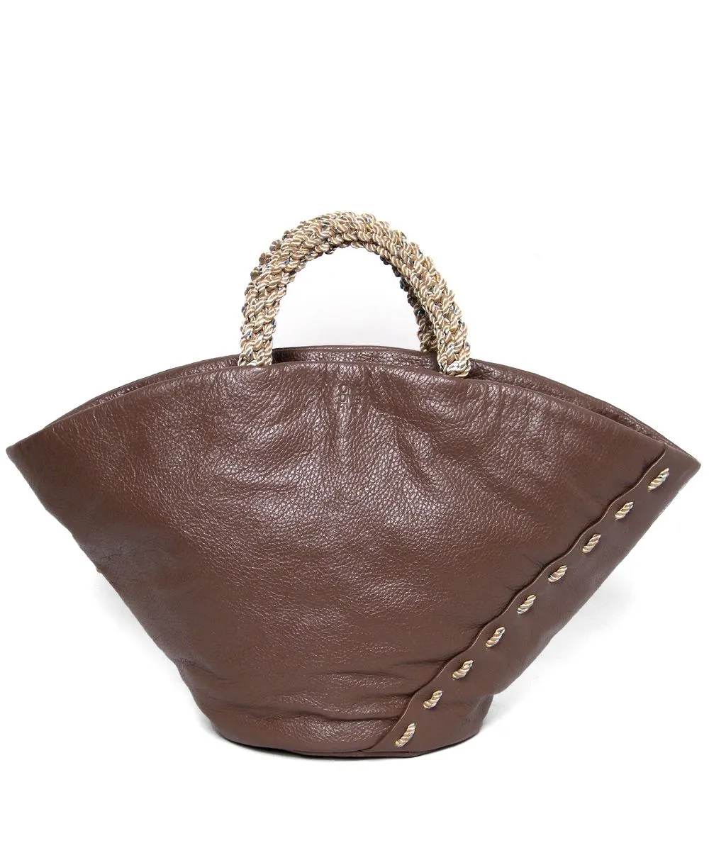 תיק צד לנשים ONE ONE FIVE דגם Tapan חום אדמה קולקציית TERRA