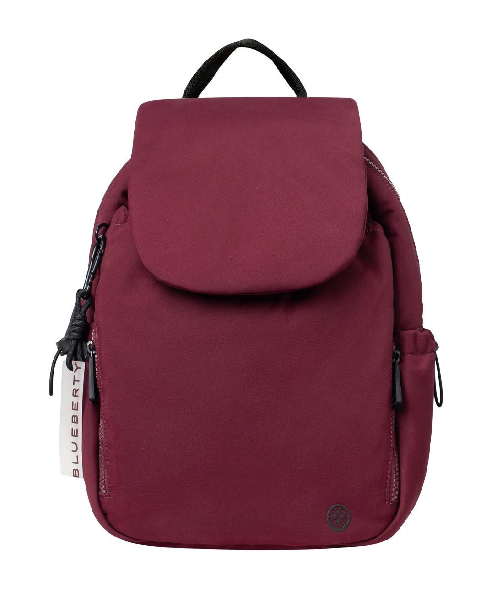 תיק גב מבד לנשים בצבע בורדו Blueberty