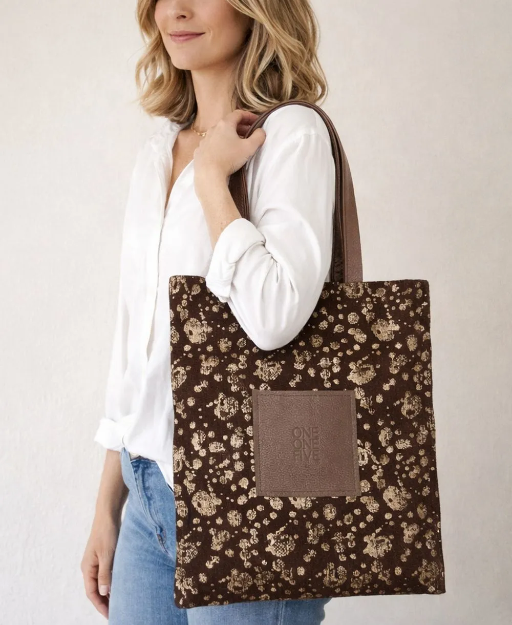 תיק צד לנשים חום אדמה מנוקד | ONE ONE FIVE – תמונה 2